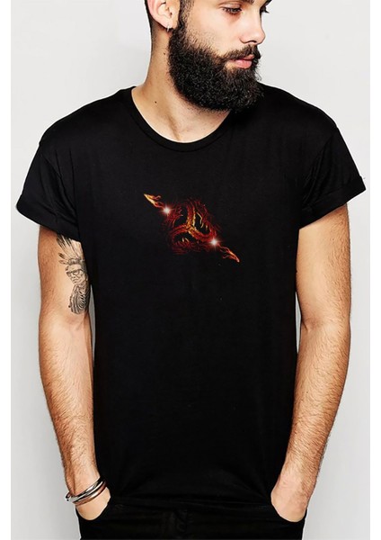 Mortal Combat Zero Baskılı Siyah Erkek Örme Tshirt