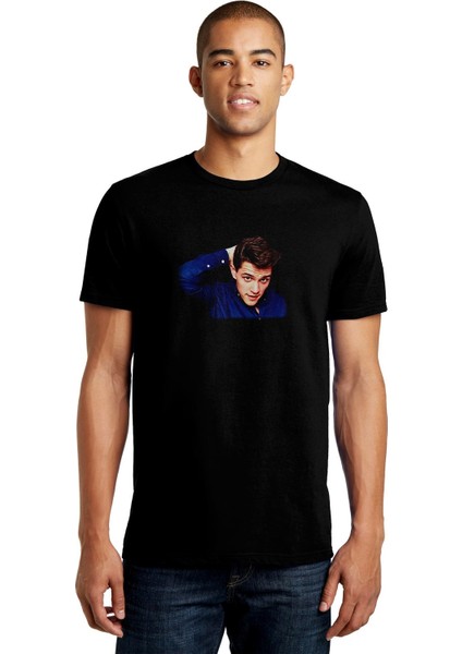 Riverdale Casey Cott Casey Cott Baskılı Siyah Erkek Örme Tshirt