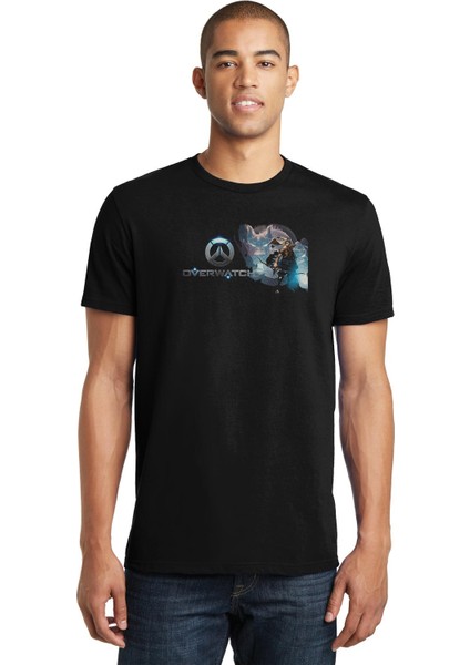 Overwatch Hanzo Hanzo Overwatch Fanart T Baskılı Siyah Erkek Örme Tshirt