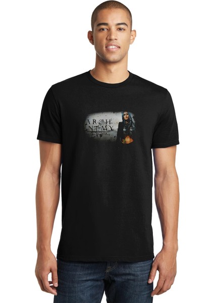Arch Enemy Angela Gossow Baskılı Siyah Erkek Örme Tshirt