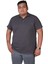Büyük Beden Cepsiz Füme Pamuklu Polo Yaka T-Shirt 1