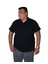 Büyük Beden Cepsiz Siyah Pamuklu Polo Yaka T-Shirt 1