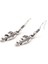 Yaprak Şekilli Mat Metal Sallantılı Kadın Küpe EX076 2