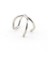 Parlak Gümüş Renkli Earcuff Kulak Kelepçesi Çapraz Sarmal EX089 1