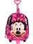 00029 Mickey Mouse Kız Çocuk Çekçekli Anaokulu Sırt Çantası Pembe 1