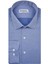 Slim Fit Armür Desenli Mavi Erkek Gömlek 1