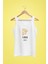 Kadın Beyaz Askılı T-Shirt Dijital Baskılı 1