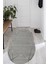 Minimalist Çiçek Desenli Oval Halı (Makinada Yıkanabilir Kaymaz DotTaban) - CP550 1