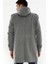 Erkek Palto Uzun Kollu Çizgili Tasarım %70 Yün 30 Polyester Midi Boy 2
