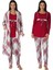 Effort Vişne Sabahlıklı Lohusa Pijama Takım 8084 1