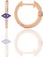 Gümüş Rose Safir Taşlı Eye Gümüş Halka Küpe 1
