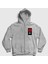 Unisex Gri Victory Muhammed Ali Fermuarlı Kapüşonlu Sweatshirt 1