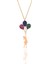 Gümüş Rose Balonlu Kız Kolye ve Küpe Gümüş Set 2