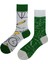 Unısexbeyaz Yeşil Matematik Çorabı 35-38 1
