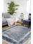 Modern Gri ve Mavi Renk Yıkanabilir Halı HLN1230 1