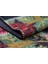 Patchwork Siyah Zemin Renkli Yıkanabilir Halı HLN298 4