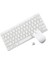 PL-395 Mini Kablosuz Q Klavye Mouse Set Beyaz 1