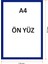 A4 Tam Kapalı Mıknatıslı Çerçeve Koyu Mavi 1