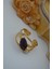 Jewellery Kırma Ametist ve Inci Tasarım Kadın Yüzük 2