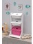 Çok Amaçlı Organizer 3 Sepetli Pembe 90CM 3
