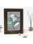 Gift Minimal Çiçekler Tasarımlı Dekoratif Doğal Masif Ahşap Çerçeve 15 x 20 Cm-3 2
