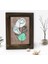 Gift Minimal Çiçekler Tasarımlı Dekoratif Doğal Masif Ahşap Çerçeve 15 x 20 Cm-2 2