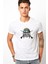 Askeri Mılıtary Style Baskılı Beyaz Erkek Örme Tshirt 1