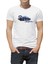 Toyota Blue Supra Baskılı Beyaz Erkek Örme Tshirt 1