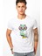Owl Cushion Baykuş Baskılı Beyaz Erkek Örme Tshirt 1