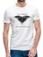 Game Of Thrones Baskılı Beyaz Erkek Örme Tshirt 1
