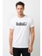 The Punisher Logo Baskılı Beyaz Erkek Örme Tshirt 1