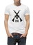 Pubg M416 Baskılı Beyaz Erkek Örme Tshirt 1