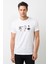 Pubg Tavanın Kullanışı Baskılı Beyaz Erkek Örme Tshirt 1