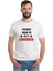 I Am Just Hero Baskılı Beyaz Erkek Örme Tshirt 1