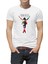 Michael Jackson Baskılı Beyaz Erkek Örme Tshirt 1