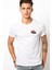 Kırmızı Araba Tosbağa Baskılı Beyaz Erkek Örme Tshirt 1