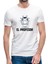 La Case De Papel El Profesor Baskılı Beyaz Erkek Örme Tshirt 1