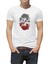 Stranger Things Looking For The Upside Baskılı Beyaz Erkek Örme Tshirt 1