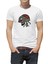 Pubg Helmet Kurukafa Skull Baskılı Beyaz Erkek Örme Tshirt 1