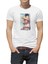 Anime Attack On Titan Baskılı Beyaz Erkek Örme Tshirt 1