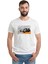 Back To The Future Car Baskılı Beyaz Erkek Örme Tshirt 1