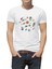 Uzay Astronomi Çocuk Baskılı Beyaz Erkek Örme Tshirt 1