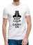 Carry On Baskılı Beyaz Erkek Örme Tshirt 1