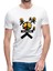 Michael Jackson Peace Olodum Baskılı Beyaz Erkek Örme Tshirt 1