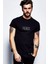 War And Peace Baskılı Siyah Erkek Örme Tshirt 1