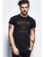 LED Zeppelin x LED Zeppelin Metal Baskılı Siyah Erkek Örme Tshirt 1
