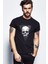 Skull Triangle Baskılı Siyah Erkek Örme Tshirt 1