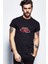 Kırmızı Tosbaa Baskılı Siyah Erkek Örme Tshirt 1