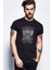Affliction Clothing On Live Fast And Baskılı Siyah Erkek Örme Tshirt 1