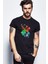 Pokemon Hd 3D Mobile Full Baskılı Siyah Erkek Örme Tshirt 1